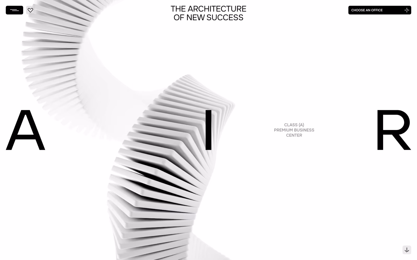 AIR Center — Minimalist Real Estate website design