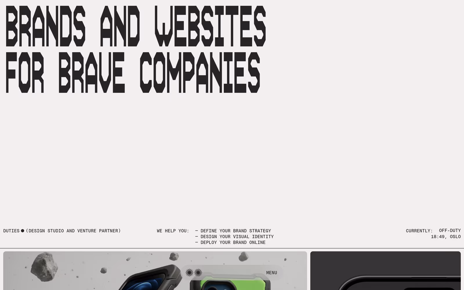Duties — Brutalist Studio website design