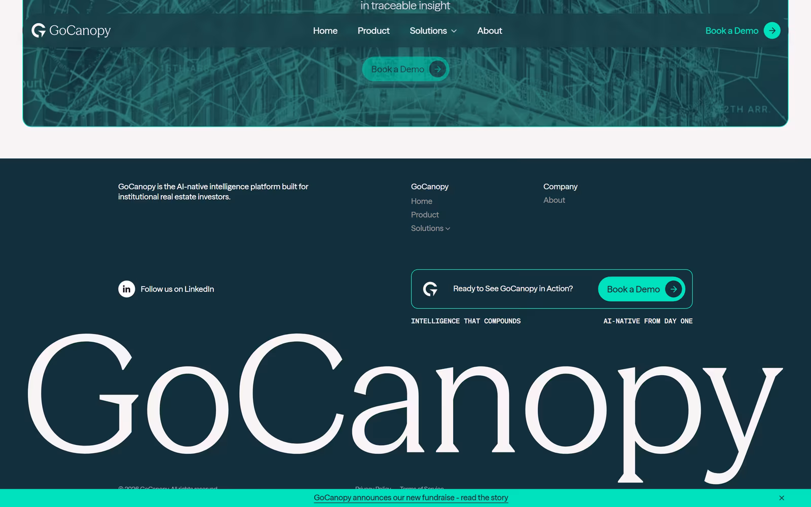 GoCanopy — Dark Mode SaaS website design