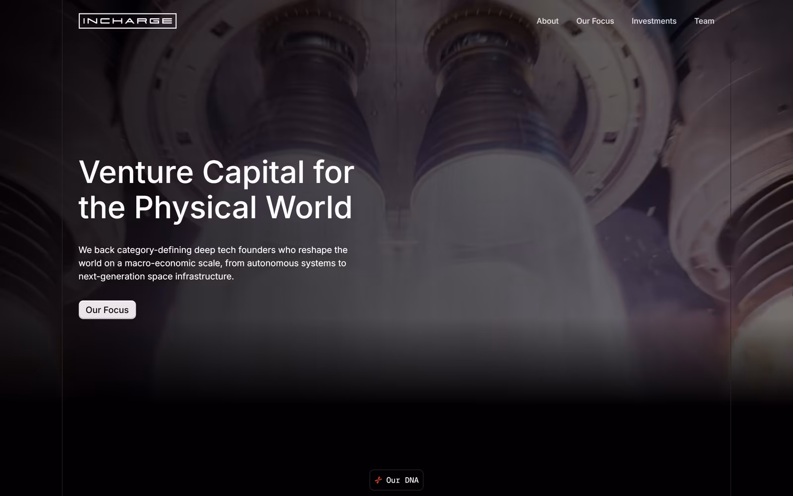 InCharge Capital — Dark Mode Other website design