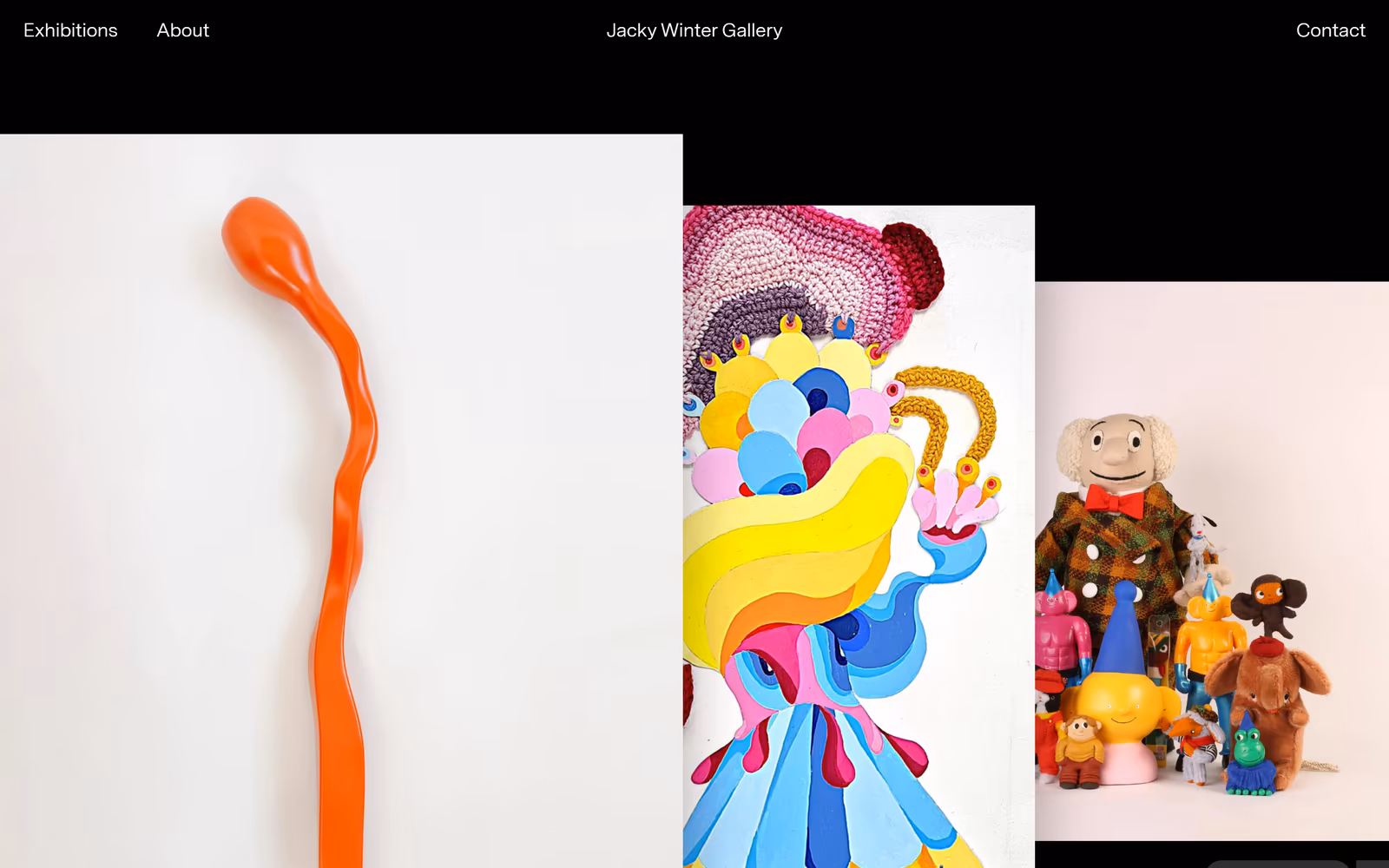 Jacky Winter Gallery — Minimalist Portfolio website design