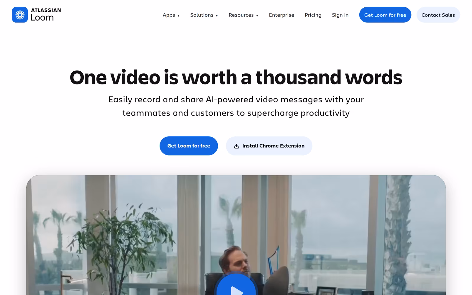 Loom by Atlassian — Minimalist SaaS website design