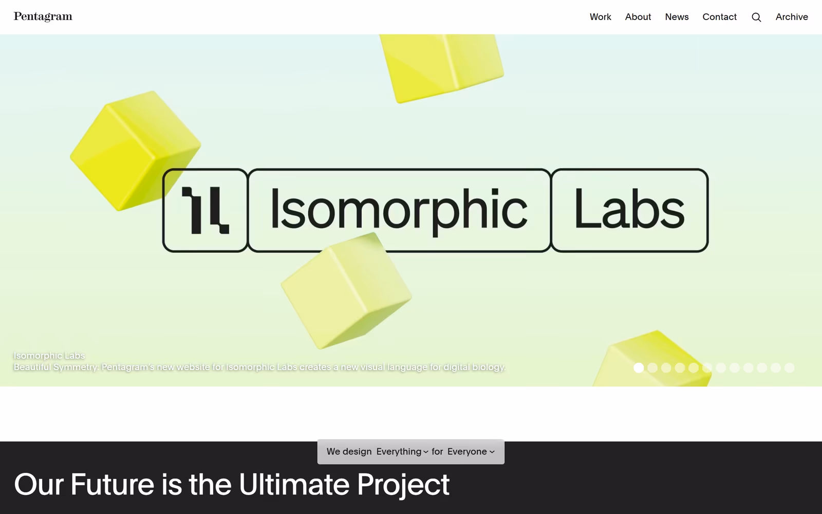 Pentagram — Minimalist Agency website design