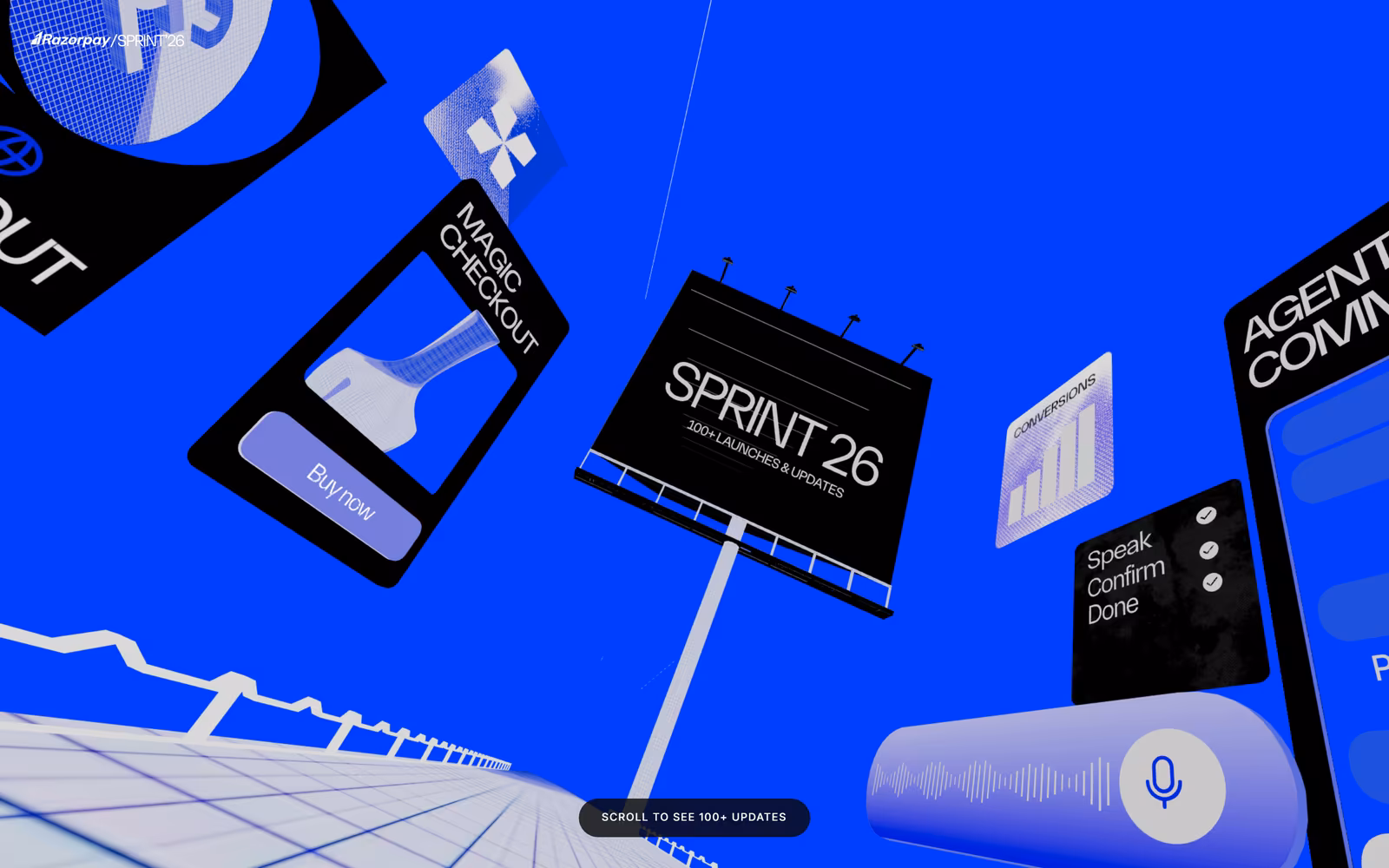 Razorpay Sprint 26 — 3D SaaS website design