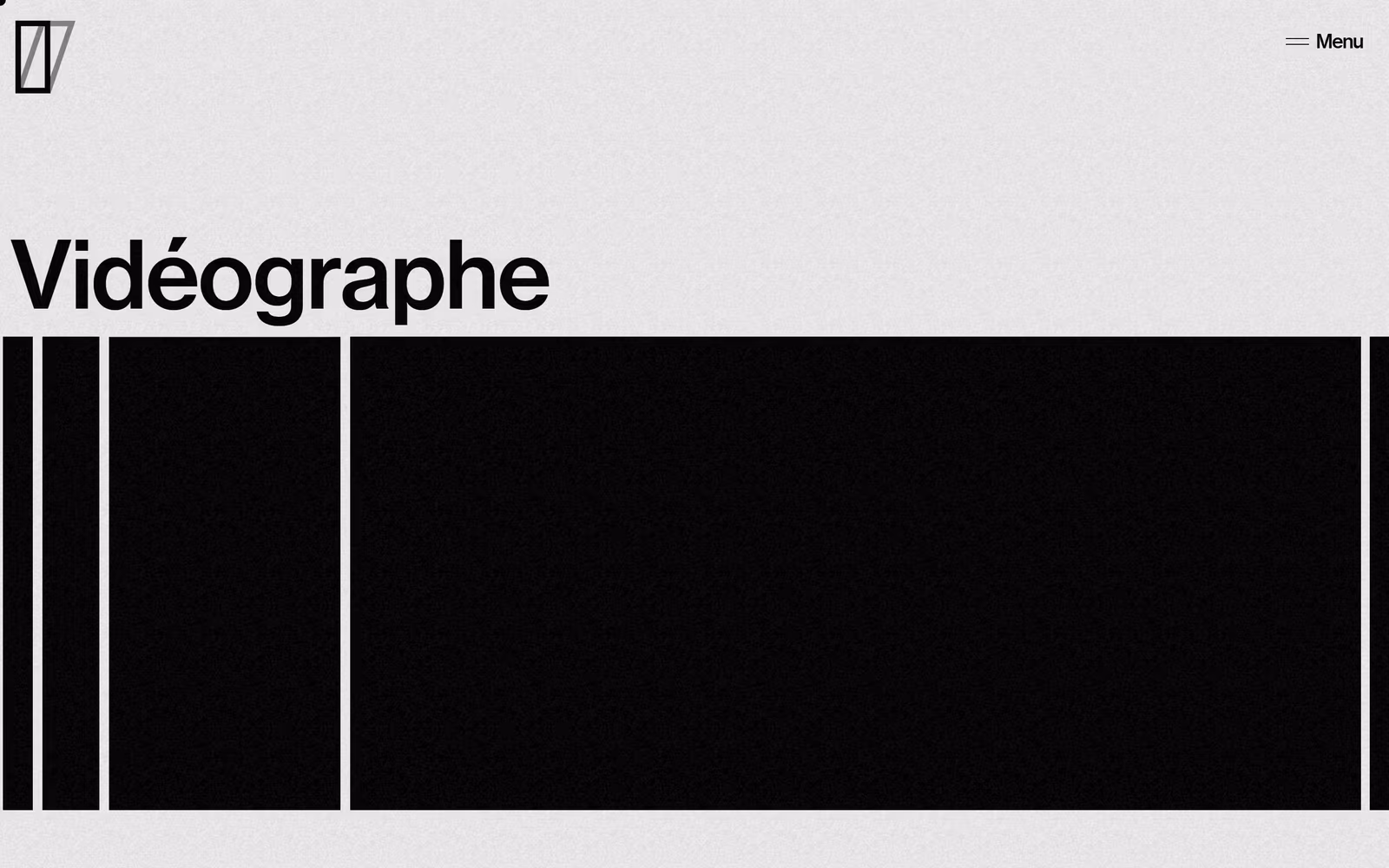 Vidéographe — Minimalist Editorial website design