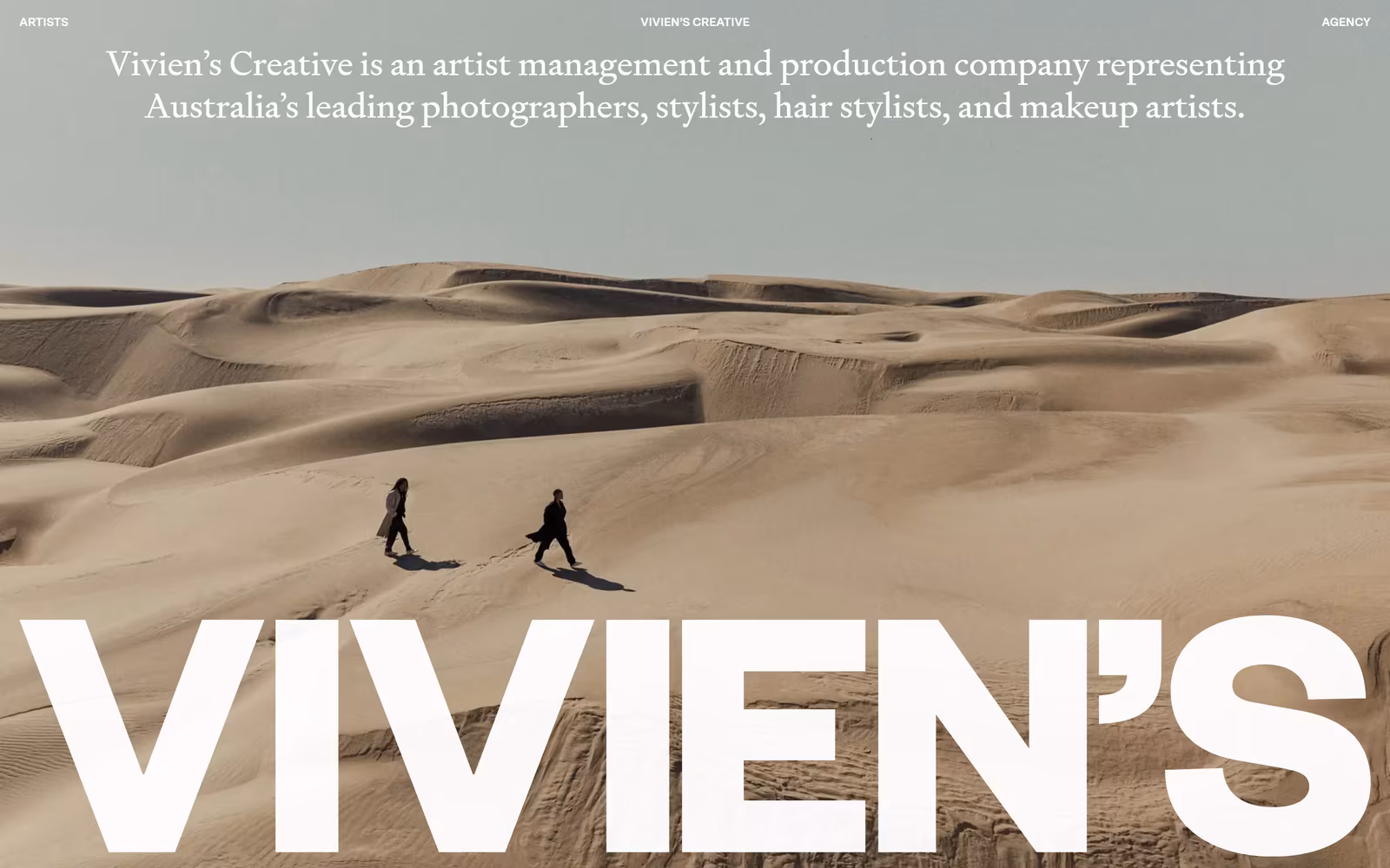 Vivien's Creative — Editorial Agency website design